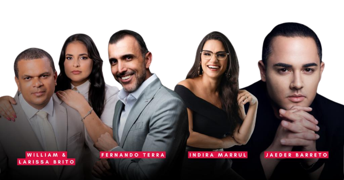 Palestrantes confirmados do Connect WedPro — William & Larissa Brito, Fernando Terra, Indira Marrul e Jaeder Barreto